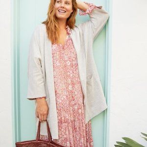 Anthropologie NWT DONNI. Ribbed Open Front Sweater